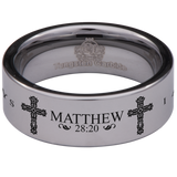 Matthew 28:20 Tungsten Carbide Ring