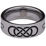 Double Infinity Tungsten Carbide Ring