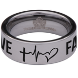 Faith Hope Love Tungsten Carbide Ring
