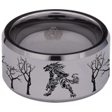 Tribal Werewolf Tungsten Carbide Ring