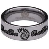 Seashell Tungsten Carbide Ring