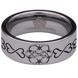 Infinity Heart Tungsten Carbide Ring