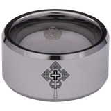 Ethiopian Cross Tungsten Carbide Ring