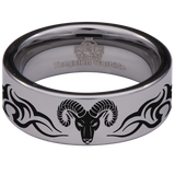Ram Bull Tungsten Carbide Ring