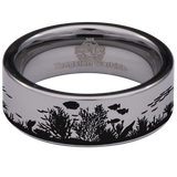 Sea Coral Tungsten Carbide Ring