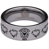 Firefighter's Wife Tungsten Carbide Ring