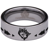 Devoted Wolf Tungsten Carbide Ring