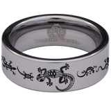 Tribal Gecko Tungsten Carbide Ring