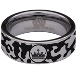 His and Her Camouflage Tungsten Carbide Ring