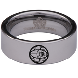 Celestial Sun and Moon Tungsten Carbide Ring