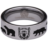Roaring Bear Tungsten Carbide Ring