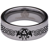 Celtic Raven Style 2 Tungsten Carbide Ring