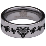 Butterfly Heart Tungsten Carbide Ring