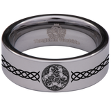 Triple Horse Celtic Tungsten Carbide Ring