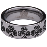 Shamrock Cross Tungsten Carbide Ring