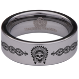Indian Skull Tungsten Carbide Ring