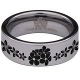 Plumeria Tungsten Carbide Ring