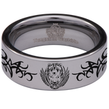 Owl and Bear Tungsten Carbide Ring