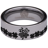 Clover Tungsten Carbide Ring