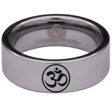 Aum Tungsten Carbide Ring
