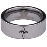 Infinity Cross Tungsten Carbide Ring