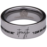 Philippians 4:13 Style 2 Tungsten Carbide Ring