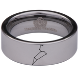 Leo Constellation Tungsten Carbide Ring