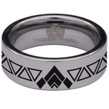 Triangle Tungsten Carbide Ring