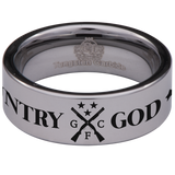 God Family Guns Country Tungsten Carbide Ring