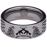 Don't Tread on Me Rifles Snake Tungsten Carbide Ring