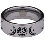 Triple Moon Tungsten Carbide Ring
