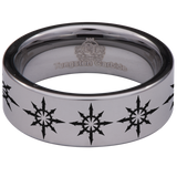 Chaos Star Tungsten Carbide Ring