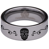 Sugar Skull Tungsten Carbide Ring