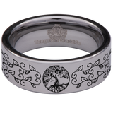 Tree of Life Tungsten Carbide Ring