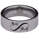 Faith and Family Tungsten Carbide Ring