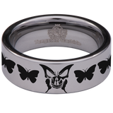 Butterfly Skull Tungsten Carbide Ring