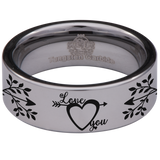 Love You Tungsten Carbide Ring