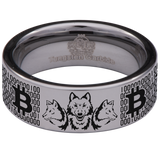 Friends of Irony FOI Wolf Pack Crypto Tungsten Carbide Ring