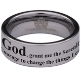 Serenity Prayer  Tungsten Carbide Ring