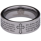 Lord's Prayer Tungsten Carbide Ring