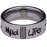 Mud Life Tire Tungsten Carbide Ring