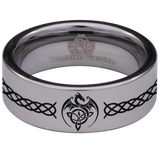Celtic Dragon Infinity Knot Tungsten Carbide Ring