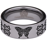 Butterfly Celtic Knot Tungsten Carbide Ring