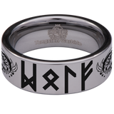 Tribal Wolf Dreamcatcher Tungsten Carbide Ring