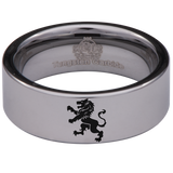 Rampant Lion Tungsten Carbide Ring