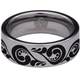 Filigree Swirl Tungsten Carbide Ring