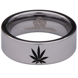 Cannabis Tungsten Carbide Ring