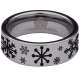 Snowflake Tungsten Carbide Ring