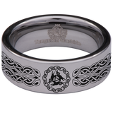 Triple Hare Celtic Tungsten Carbide Ring