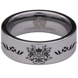 Rosemaling Tungsten Carbide Ring